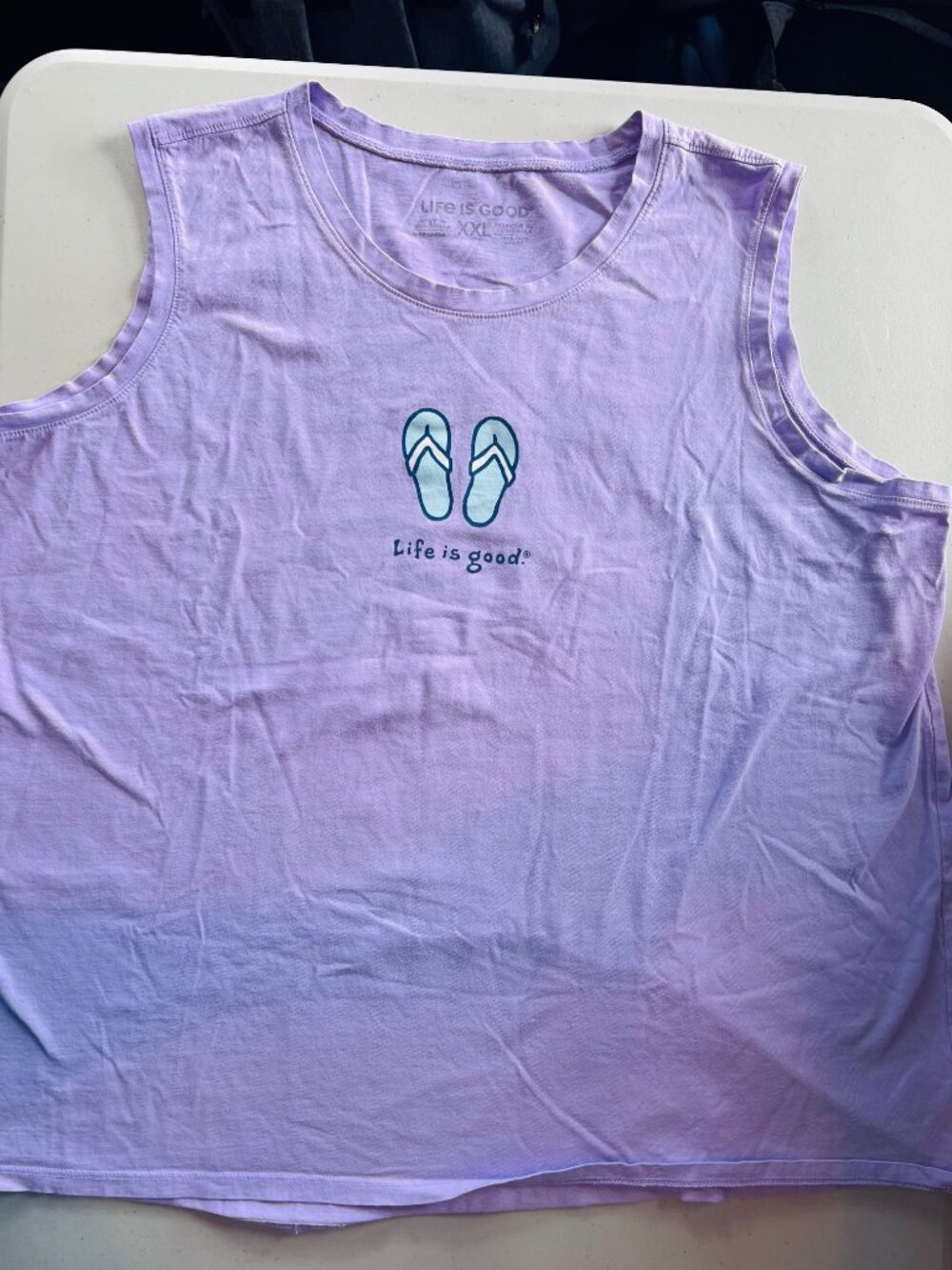 LIFE IS GOOD Sleeveless Tee Flip Flops XXL